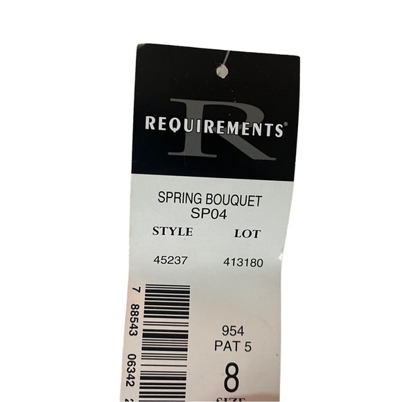 Requirements Spring Bouquet Green White Monstera Lined 4-Button Jacket 8 NWT - Picture 6 of 11